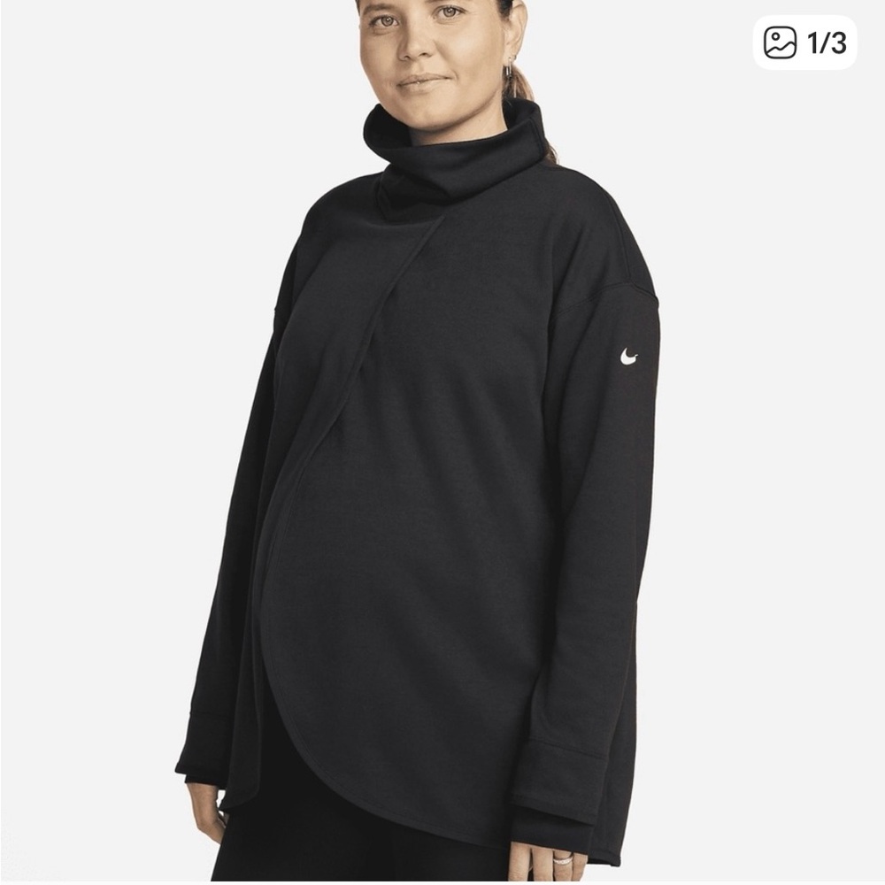 Nike Maternity Dri-FIT Black Reversible Turtleneck